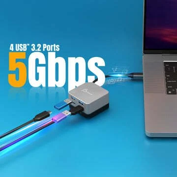 J5CREATE USB-C 4K144 HDMI HUB | CUBE PLUS 6 IN 1