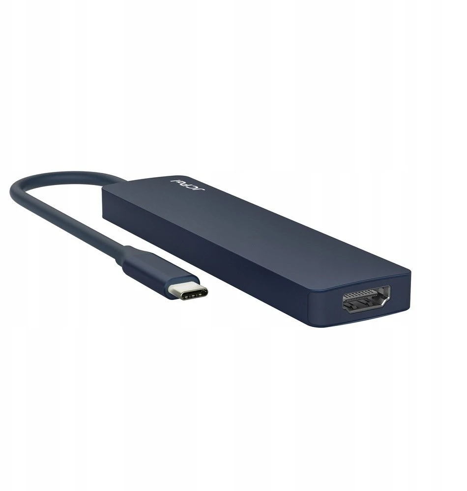 HUB USB Jcpal Linx USB-C 7in1 - USB-C adapteris (2 x USB-A 3.0 / USB-C 3.1 / HDMI 60Hz / micro/SD kortelių skaitytuvas / PD 100W) indigo (JCP6365)