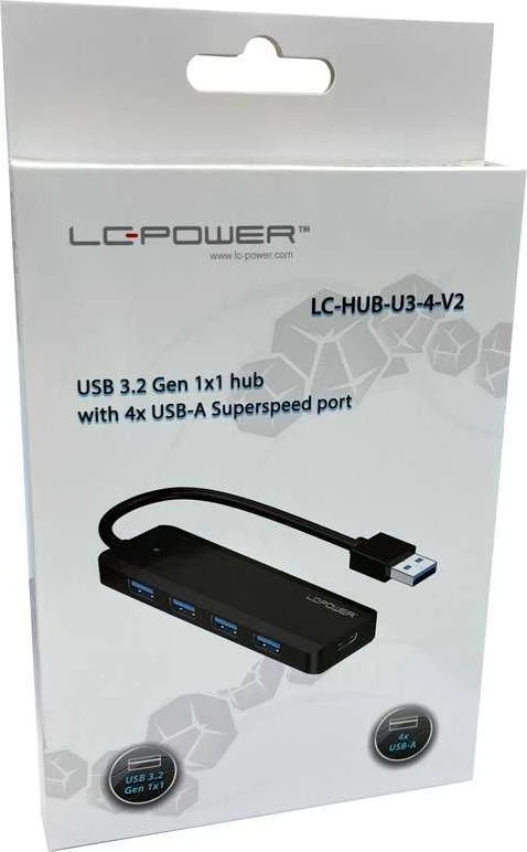 LC-Power USB šakotuvas pakuotėje