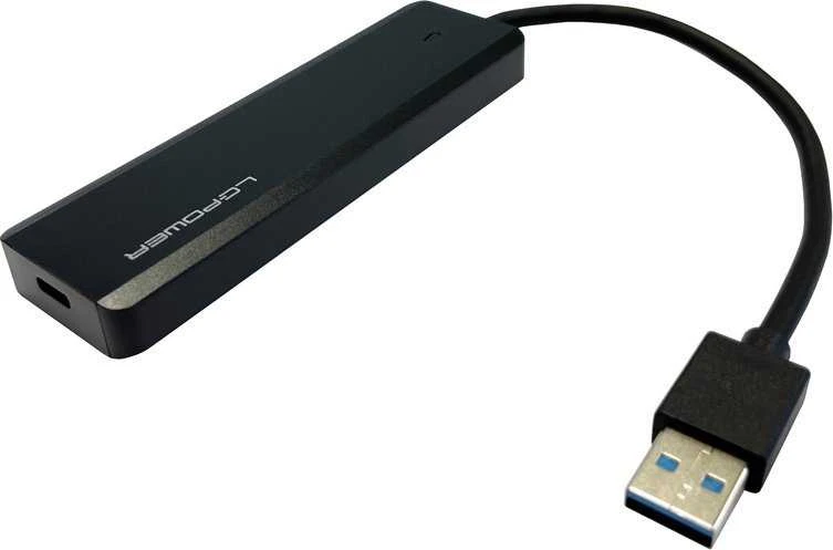 HUB USB LC-Power LC-Power LC-HUB-U3-4-V2 4xUSBA 1XUSB-C Juoda mažmeninė prekyba