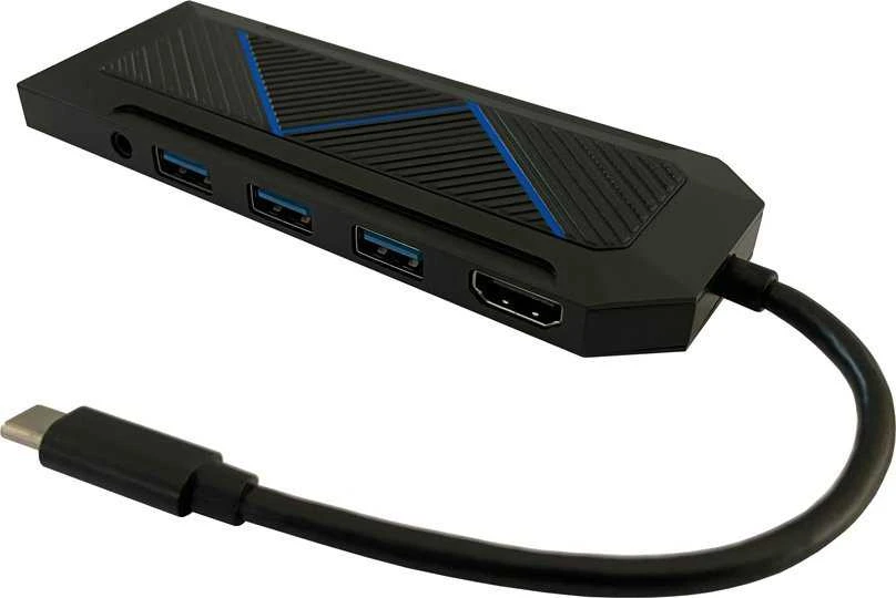 USB šakotuvas LC-Power USB šakotuvas LC-HUB-C-MULTI-6-RGB USB-C + USB