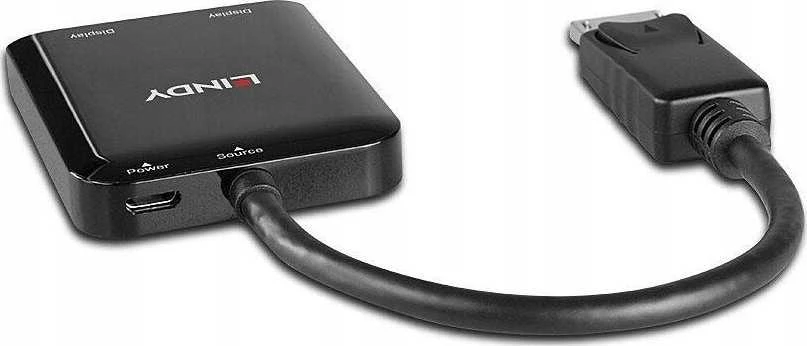 DisplayPort šakotuvas - LINDY 2 prievadų MST šakotuvas, 2x3840x2160@30Hz, 21.6 Gbit/s, 5VDC