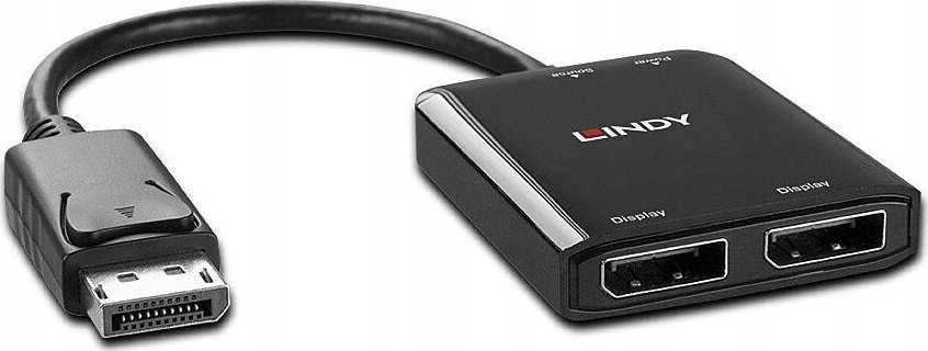 DisplayPort šakotuvas - LINDY 2 prievadų MST šakotuvas, 2x3840x2160@30Hz, 21.6 Gbit/s, 5VDC