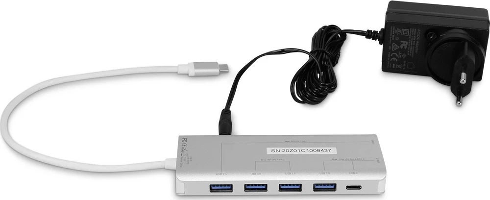 LMP USB-C Hub USB 3.0 (3.1 Gen 1) jungtys quantity 4, Aliuminio, USB 3.0 (3.1 Gen 1) Type-C jungtys quantity 3, Sidabrinis