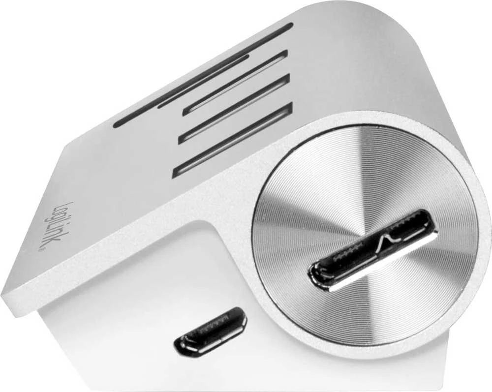 LOGILINK CR0045 LOGILINK - USB 3.0, 3 prievadų šakotuvas, su kortelių skaitytuvu ir aliuminio korpusu