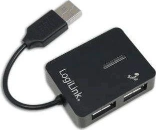 LogiLink HUB USB 2.0 4 prievadų „Smile“ – juodas UA0139