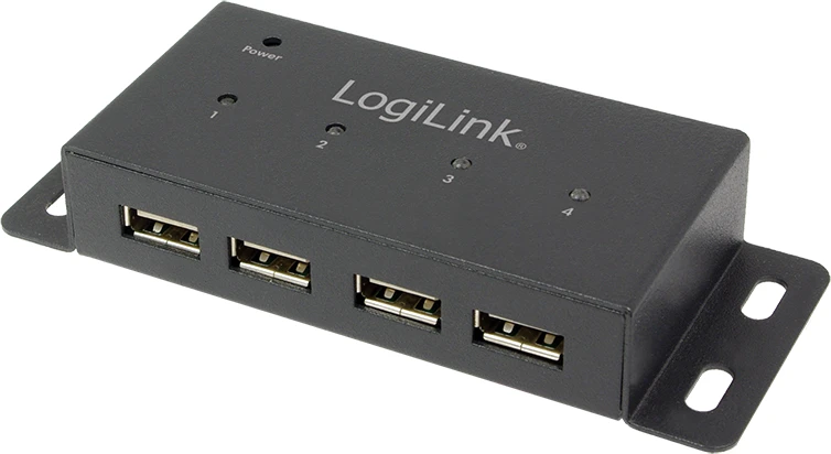 LogiLink 4 prievadų USB šakotuvas su tvirtinimo kojelėmis