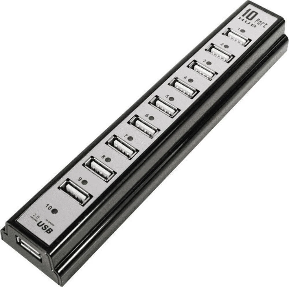 LogiLink Prisijungti | USB 2.0 Hub-10 prievadas su maitinimo adapteriu