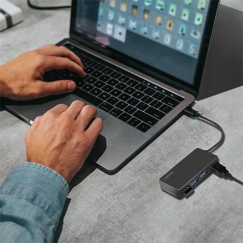 HUB USB LogiLink LogiLink USB 3.2 HUB 4-port, Gen1 juodas