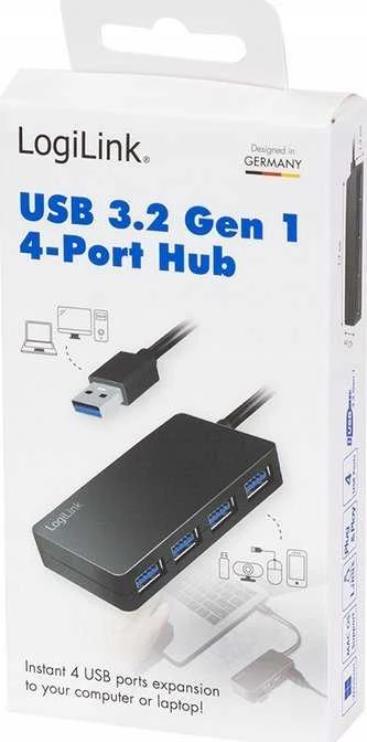 HUB USB LogiLink LogiLink USB 3.2 HUB 4-port, Gen1 juodas