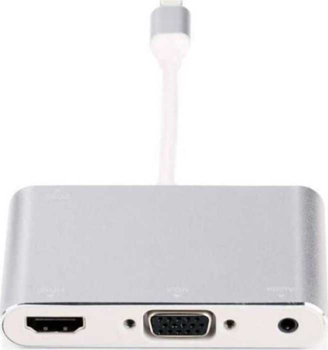 HUB USB MicroConnect Microconnect LIGHT-HUB4 huby i koncentratory Lightning 480 Mbit/s Sidabrinė