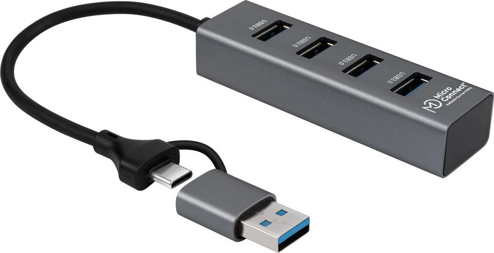 HUB USB MicroConnect USB 3.0 Hub 4-Port with USB-C