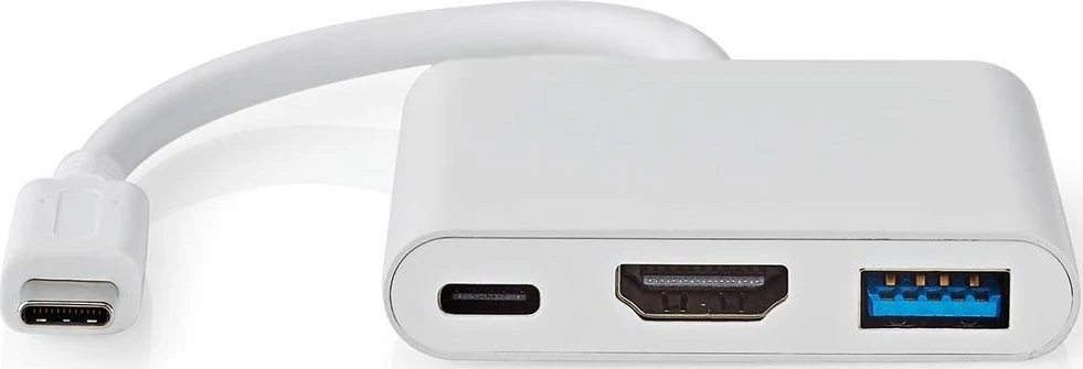 Nedis USB HUB CCGB64770WT01 doko stotelė Laidinis USB Type-C Baltas