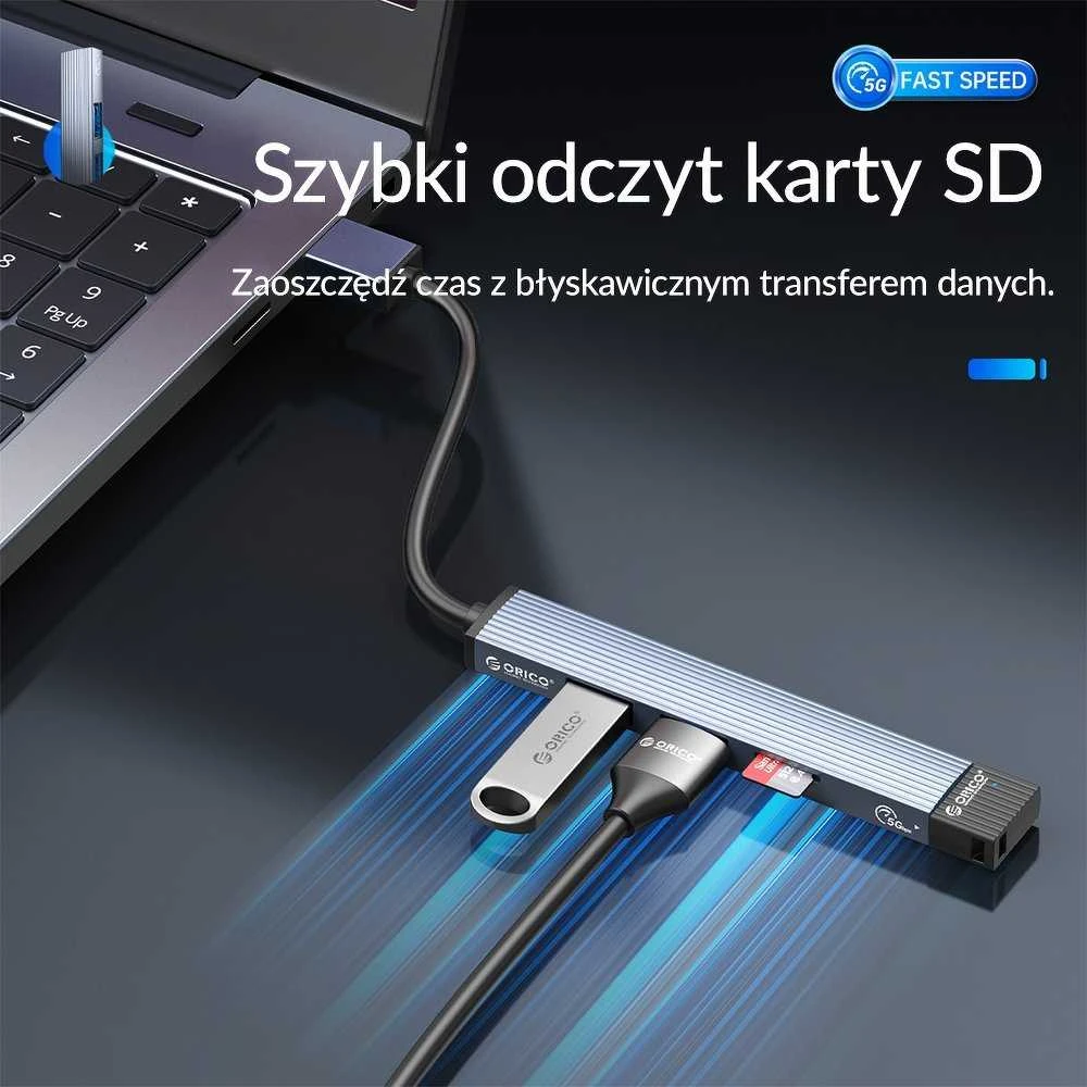 Orico Adapteris Hub 3x USB+ TF 3.0