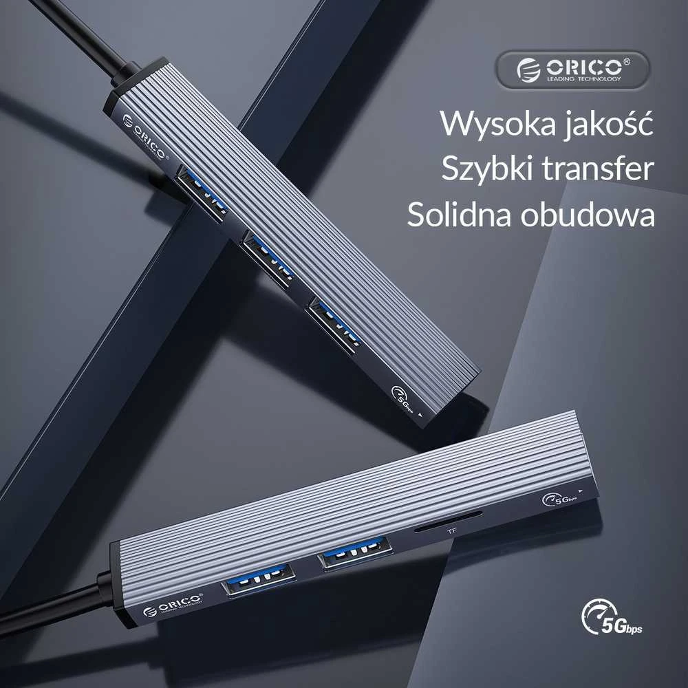 ORICO USB Type-C šakotuvas 2 x USB 2.0, 1 x USB 3.0 ir TF lizdo