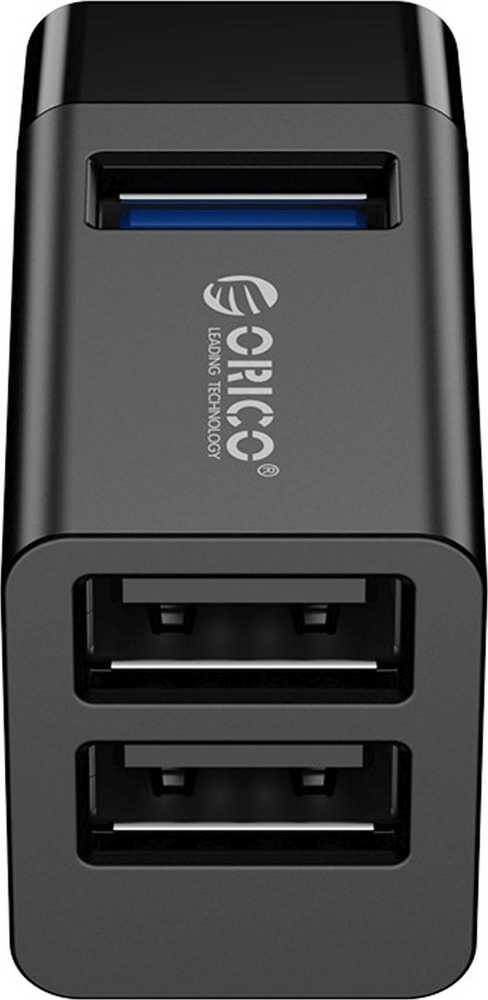 ORICO MINI HUB USB-A, 3x USB-A (2x2.0, 1x3.1), MINI-U32L-BK-BP