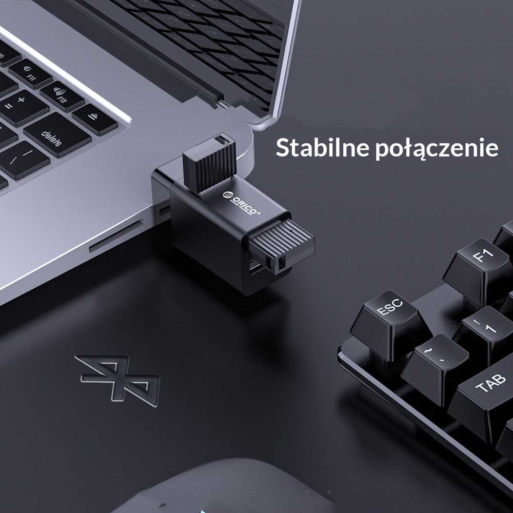 ORICO MINI HUB USB-A, 3x USB-A (2x2.0, 1x3.1), MINI-U32L-BK-BP