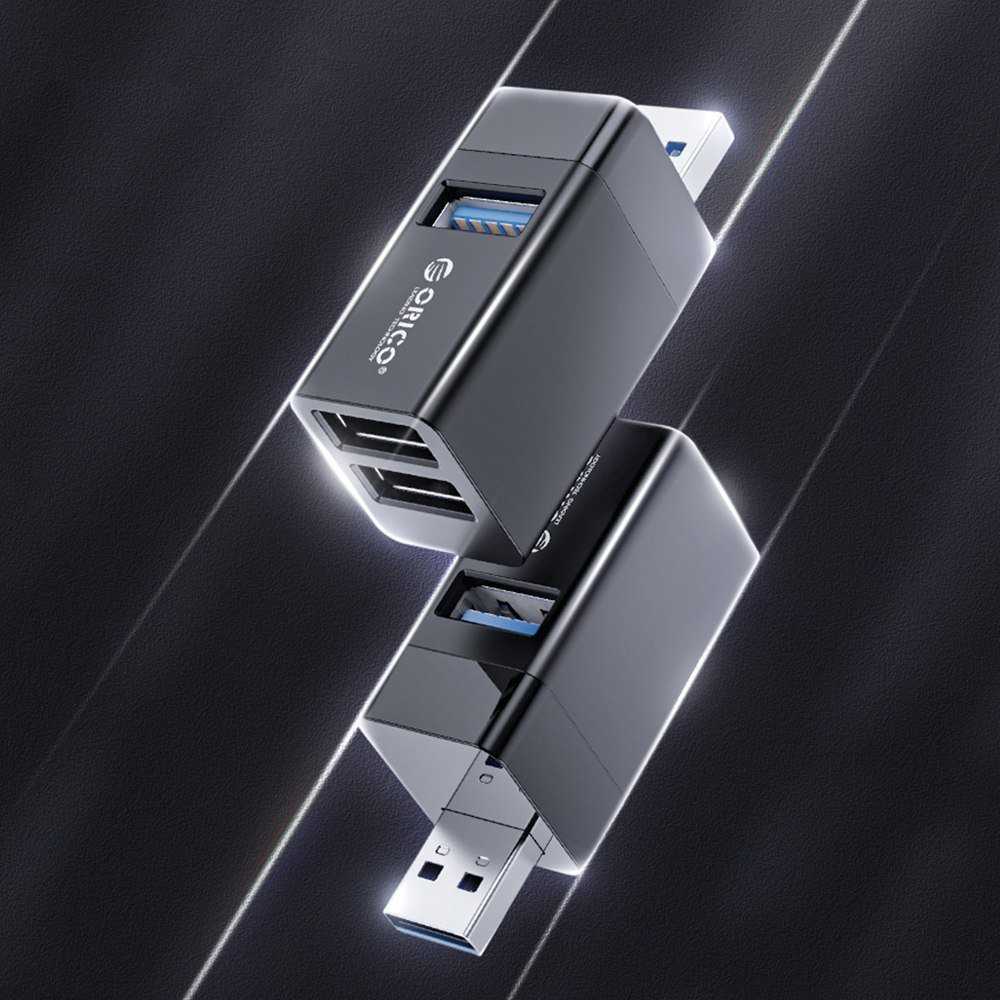 HUB USB Orico MINI-U32-BK-BP 3x USB-A 3.0 (MINI-U32-BK-BP)