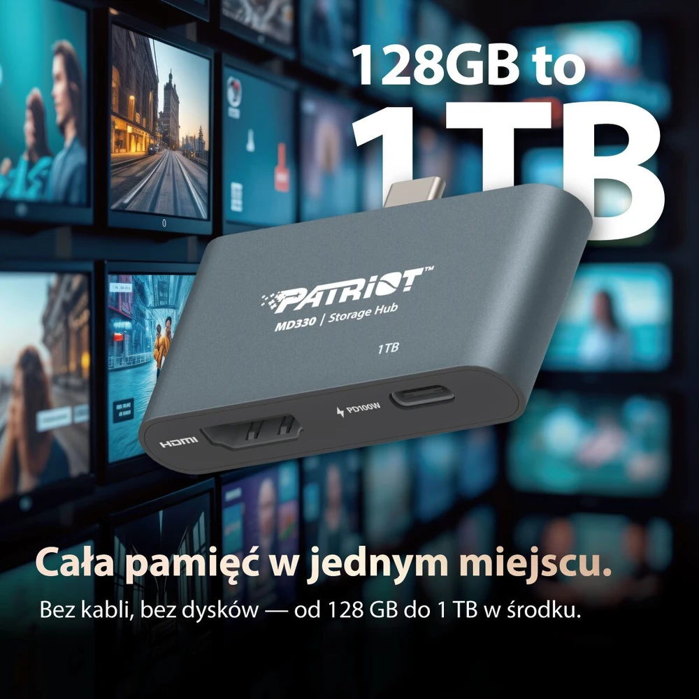 HUB USB Patriot PMD128GH013 1x USB-C PD 1x HDMI + 3.2 Gen1 (PMD128GH013)