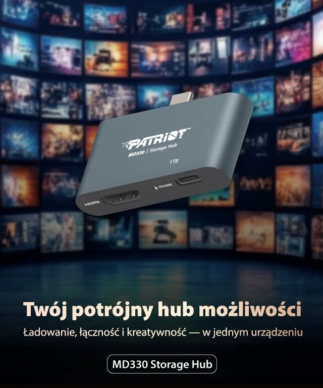 HUB USB Patriot PMD256GH013 1x USB-C PD 1x HDMI + 3.2 Gen1 (PMD256GH013)