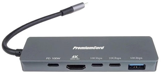 PremiumCord USB-C adapteris su HDMI ir 10Gbps jungtimis
