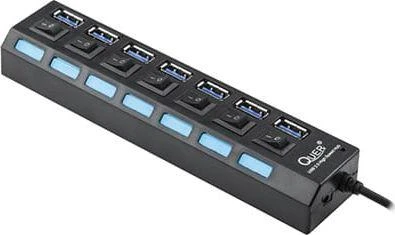 USB 3.0 šakotuvas su septyniais atskirais jungikliais