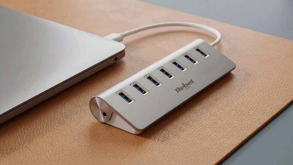 HUB „Rebel“ 7 prievadų USB 3.0 šakotuvas (daliklis)