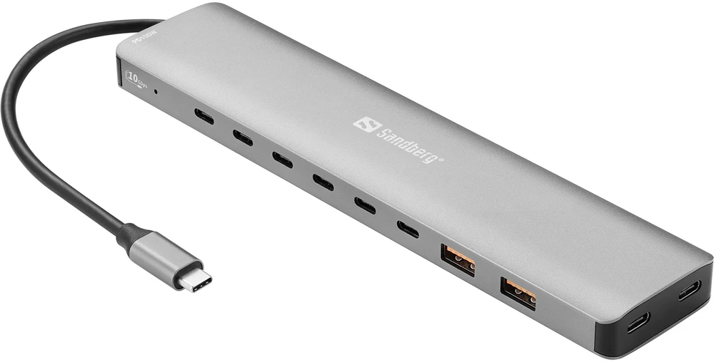 HUB USB Sandberg USB-C to 8 x USB-C + 2xUSB-A (136-80)