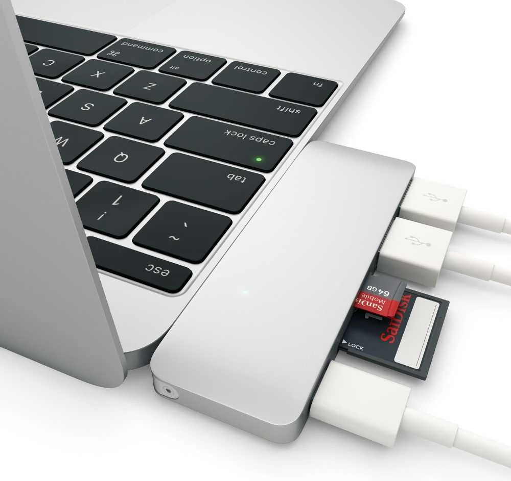 HUB USB Satechi 1x SD 1x USB-C 1x Micro SD + 2x USB-A 3.0 (ST-TCUPS)