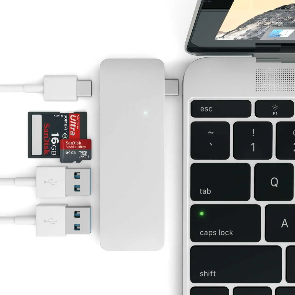 HUB USB Satechi 1x SD 1x USB-C 1x Micro SD + 2x USB-A 3.0 (ST-TCUPS)