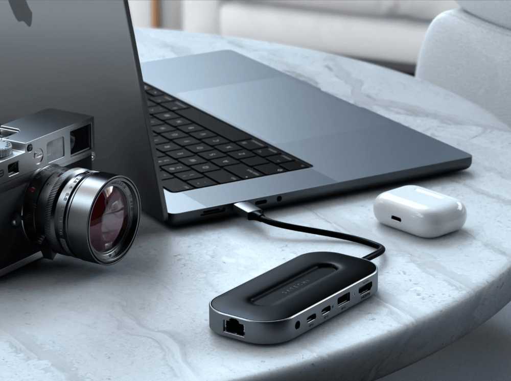 HUB USB Satechi ADAERY HUB USB -C SATECHI TYPE- C SATECHI USB-4 DAUGIERPORT IN 2.5G Ethernet (1XHDMI2.1, 1XUSB-A, 2X USB-C, AUDIO 3.5MM, Ethernet (Žalias))