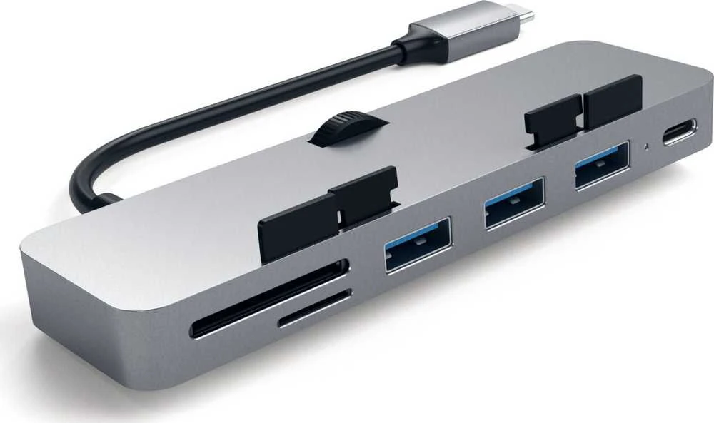 HUB USB Satechi Clamp Hub Pro 1x SD 1x USB-C 1x Micro SD + 3x USB-A 3.0 (ST-TCIMHM)