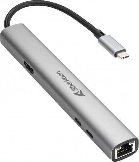 USB šakotuvas Sharkoon Sharkoon OfficePal Combo adapteris, prijungimo stotelė (pilka)