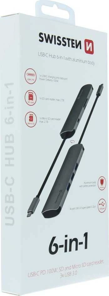 SWISSTEN USB-C HUB 6-IN-1