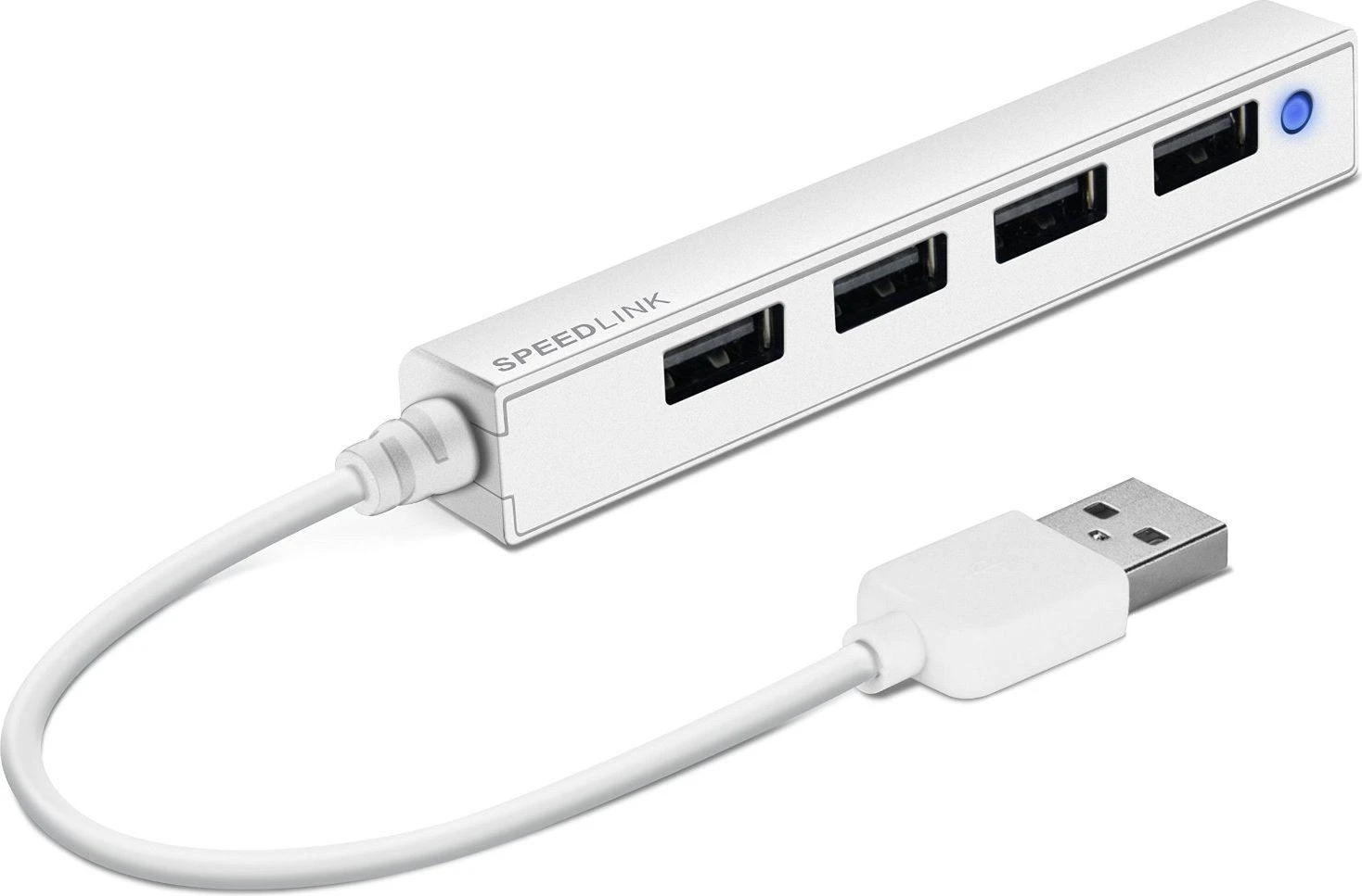 SNAPPY SLIM USB Hub, 4-port, USB 2.0, passive, baltas (SL-140000-WE)