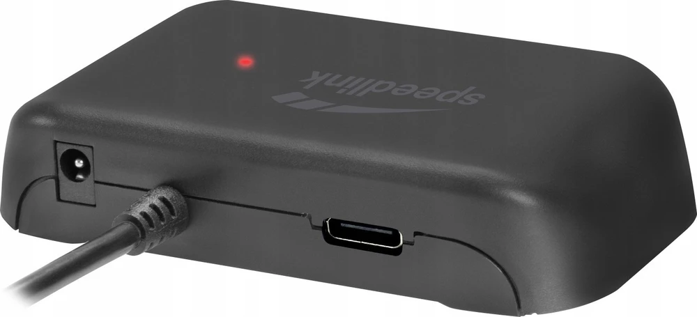 HUB USB Speedlink SNAPPY EVO, USB 3.2 Gen 1 (3.1 Gen 1) Type-C, USB 3.2 Gen 1 (3.1 Gen 1) Type-A, USB 3.2 Gen 1 (3.1 Gen 1) Type-C, 5000 Mbit/s, Juodas, 0.2 m, 80 mm