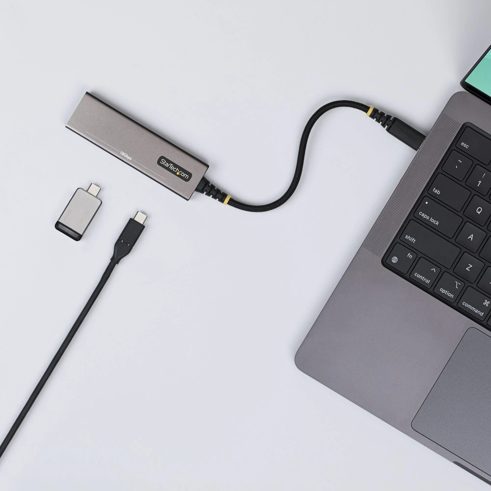 HUB USB StarTech .COM 4-Port USB-C Hub 10Gbps 100W Power Delivery 4x USB-C Ports �berstromschutz PCR-Aliuminio f�r MacBook Dell ThinkPad HP (309B-USBC-HUB)