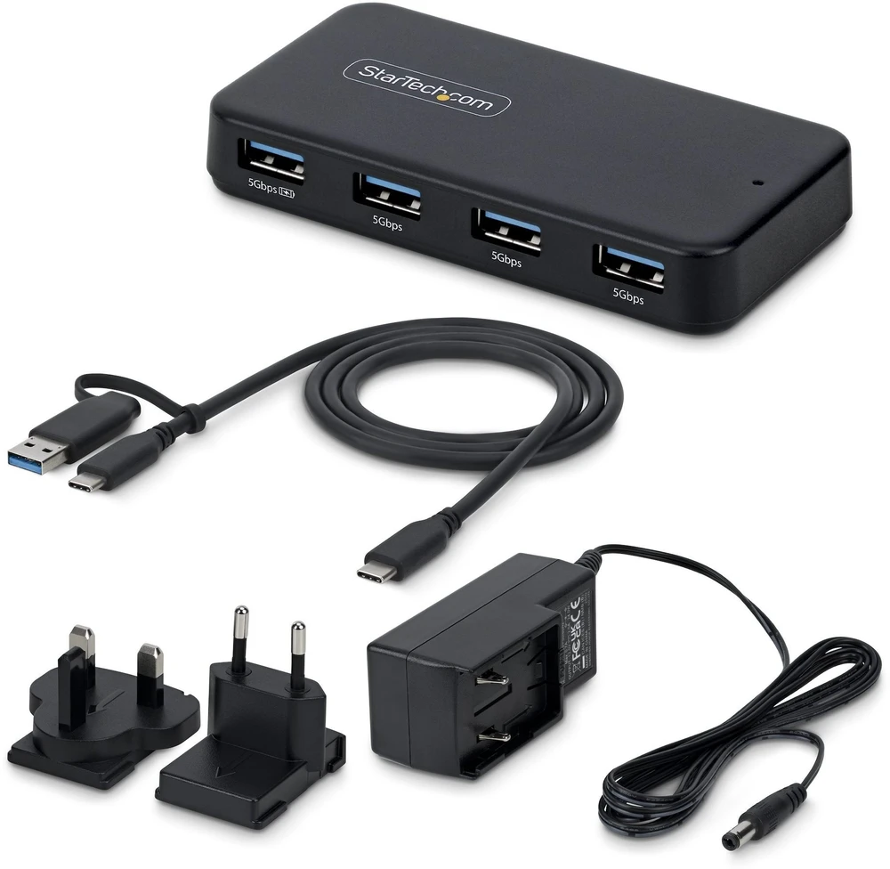 StarTech USB-A Hub 4 prievadai juodi