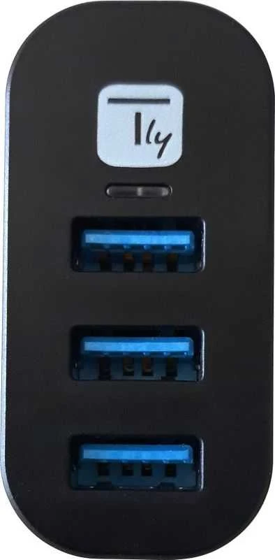 TECHLY Mini Rotating Hub su 3 USB 3.0 prievadais Juodas