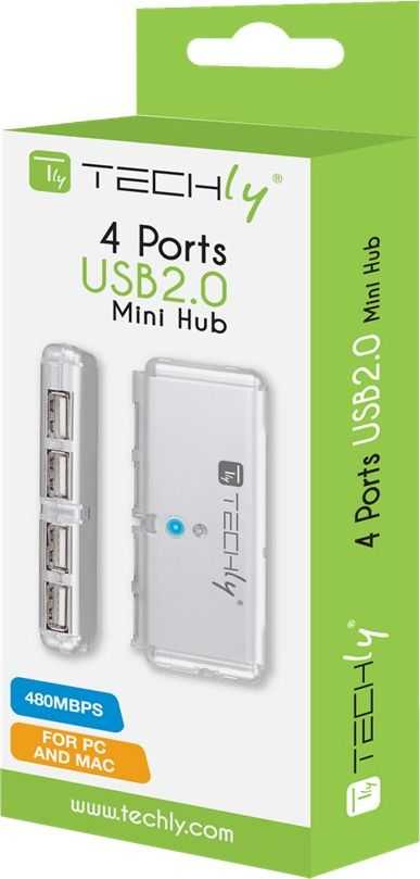USB ŠAKOTUVAS Techly 4x USB-A 2.0 (IUSB2-HUB599TY)