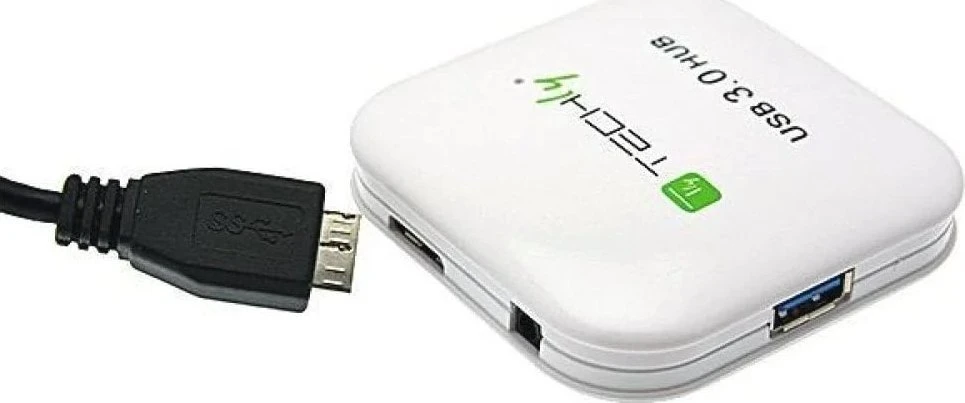 Techly IUSB3-HUB4-WH sąsajos šakotuvas 5000 Mbit/ai Balta