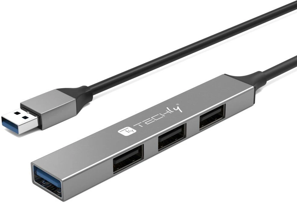 HUB USB Techly USB-A 3.2 Hub with 4 Slim