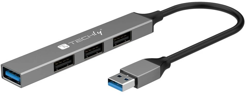 HUB USB Techly USB-A 3.2 Hub with 4 Slim