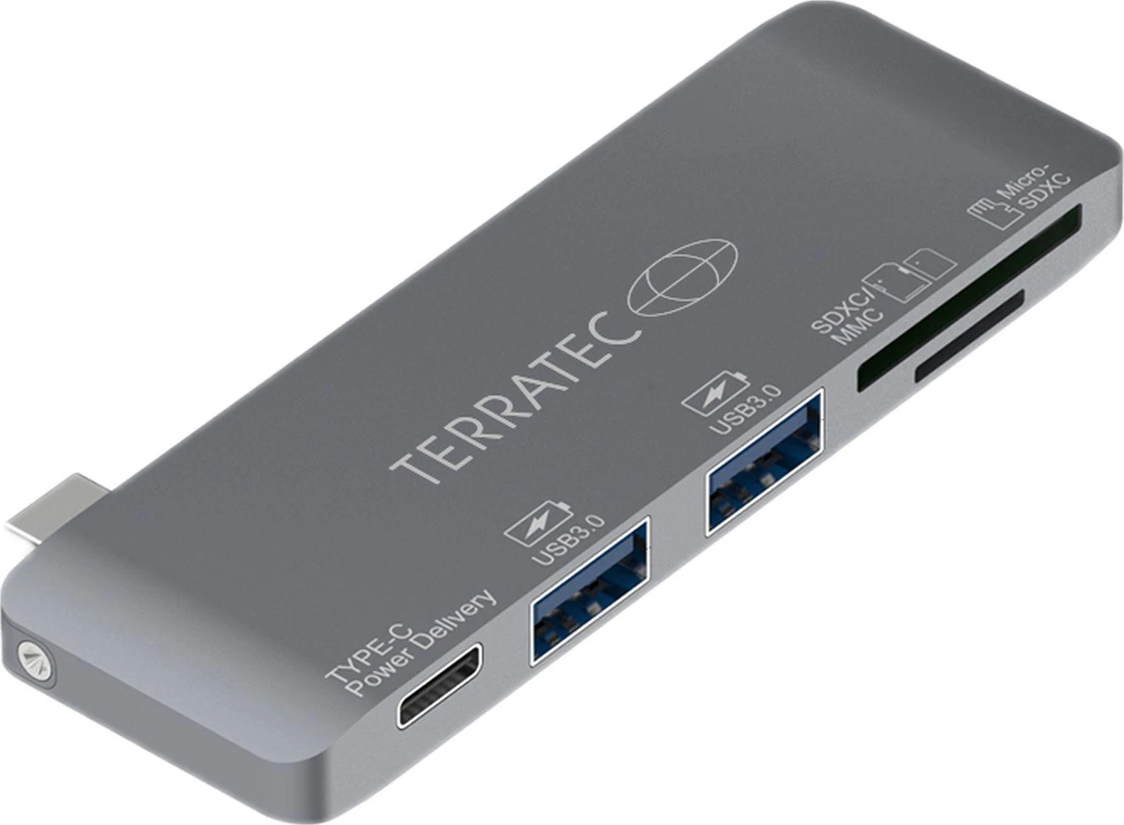 Terratec 283005 knyginių kompiuterių dokas / jungčių replikatorius USB 3.2 Gen 1 (3.1 Gen 1) Type-C Pilka