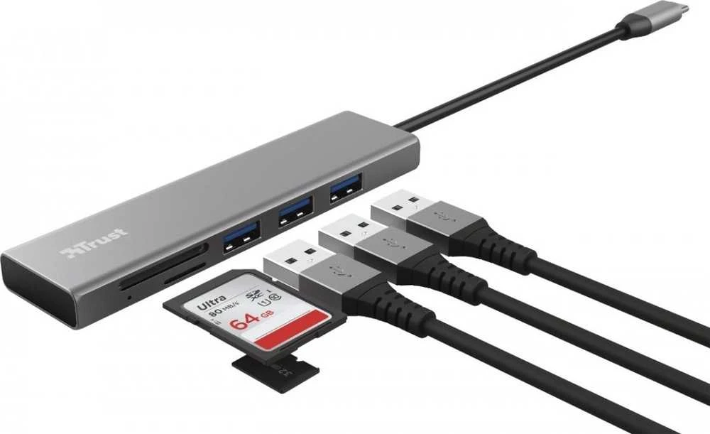Trust Halyx USB 3.2 Gen 1 (3.1 Gen 1) Type-C 104 Mbit/s Aliuminio