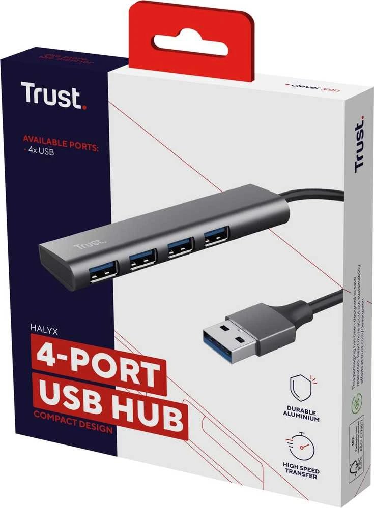 „Trust HALYX“ 4 prievadų USB šakotuvas