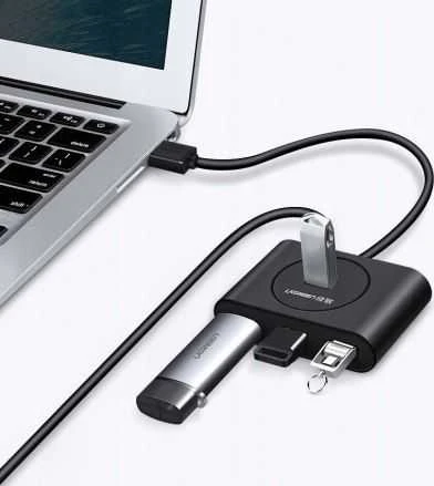 UGREEN USB 3.0 HUB 4in1 0.5m juodas