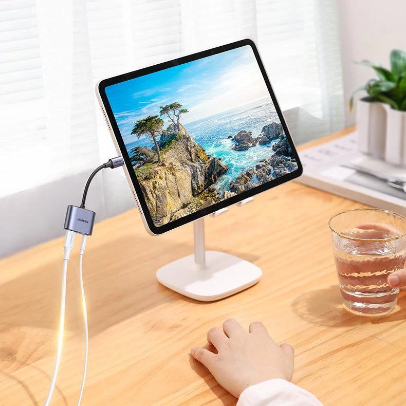 UGREEN CM231 garso adapteris USB-C prie mini lizdo 3.5 mm (pilka)