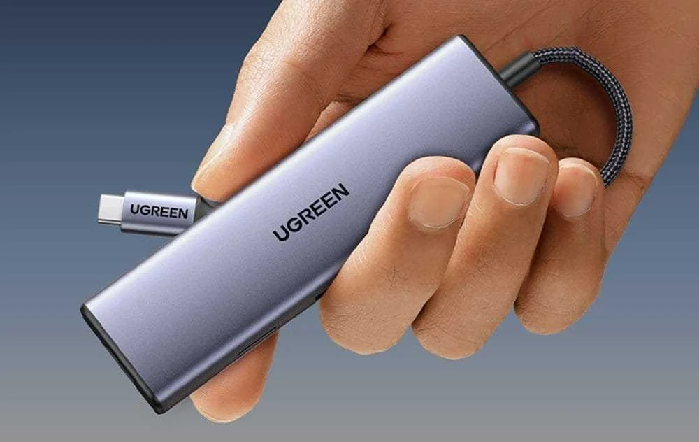 Adapteris Ugreen CM498 USB-C, 2 x USB-A + USB-C + HDMI + SD / TF + PD