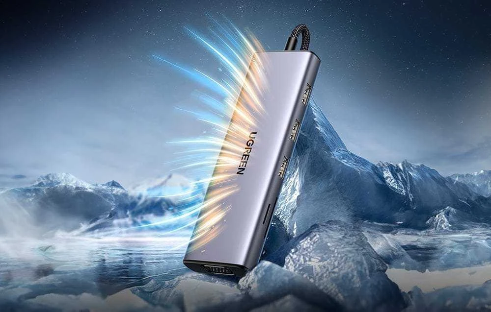 Adapteris Ugreen CM498 USB-C, 2 x USB-A + USB-C + HDMI + SD / TF + PD